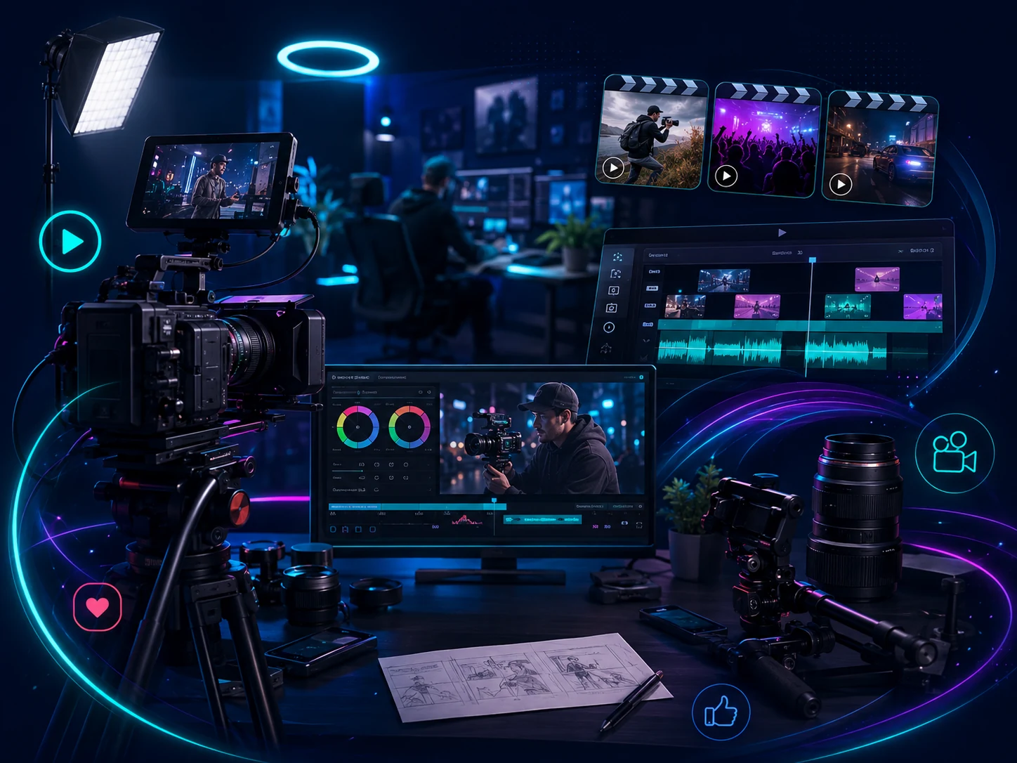 Professional videography and content production studio